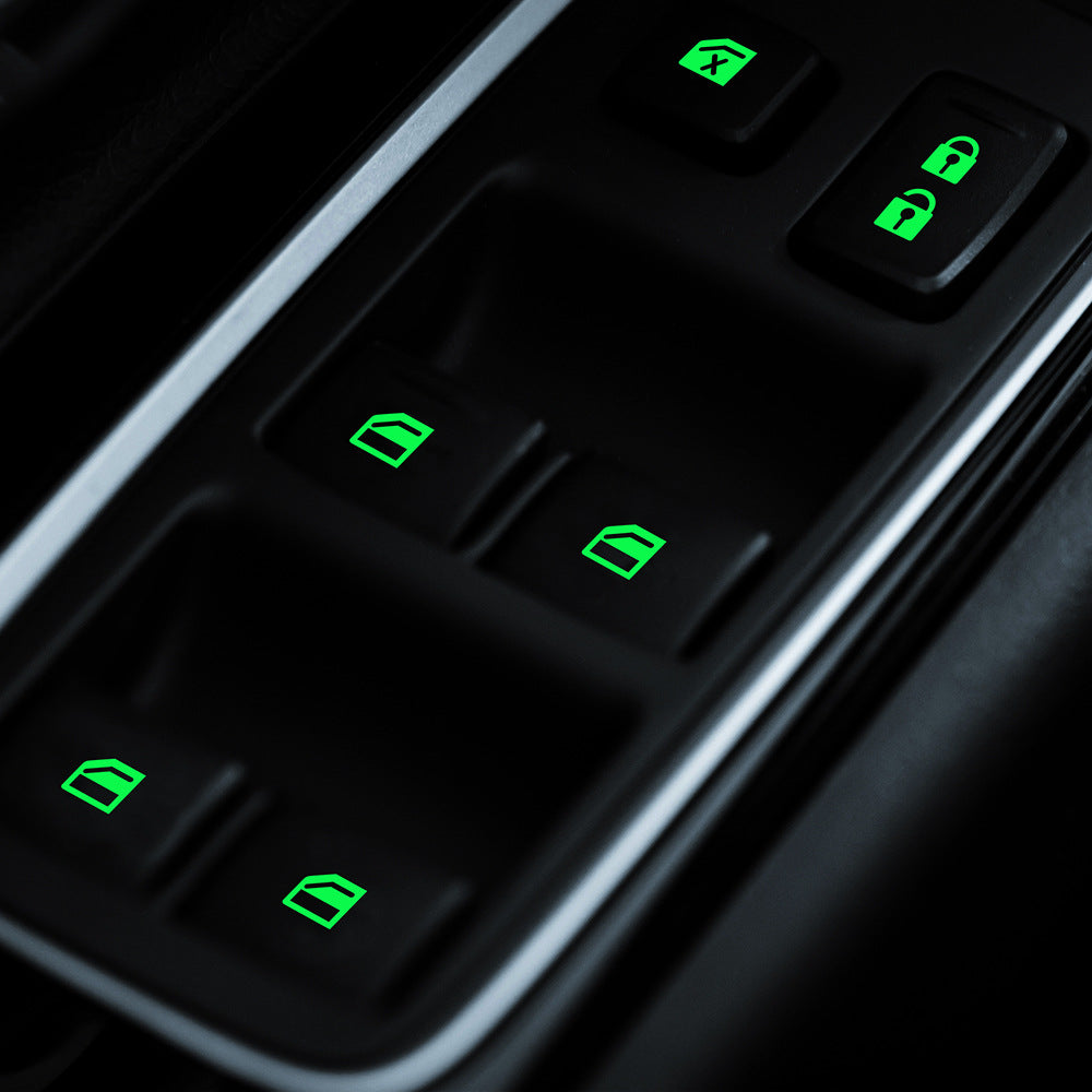Car Function Key Switch Button Luminous Car Sticker
