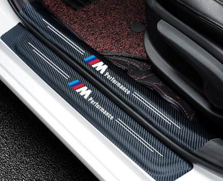 5D Laser Luminous Carbon Fiber Car Threshold Protection Strip( 4PCS )