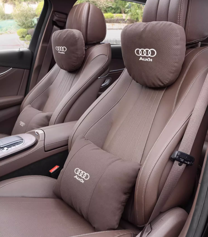 Special Automobile Deer Velvet Leather Car Pillow Lumbar Cushion