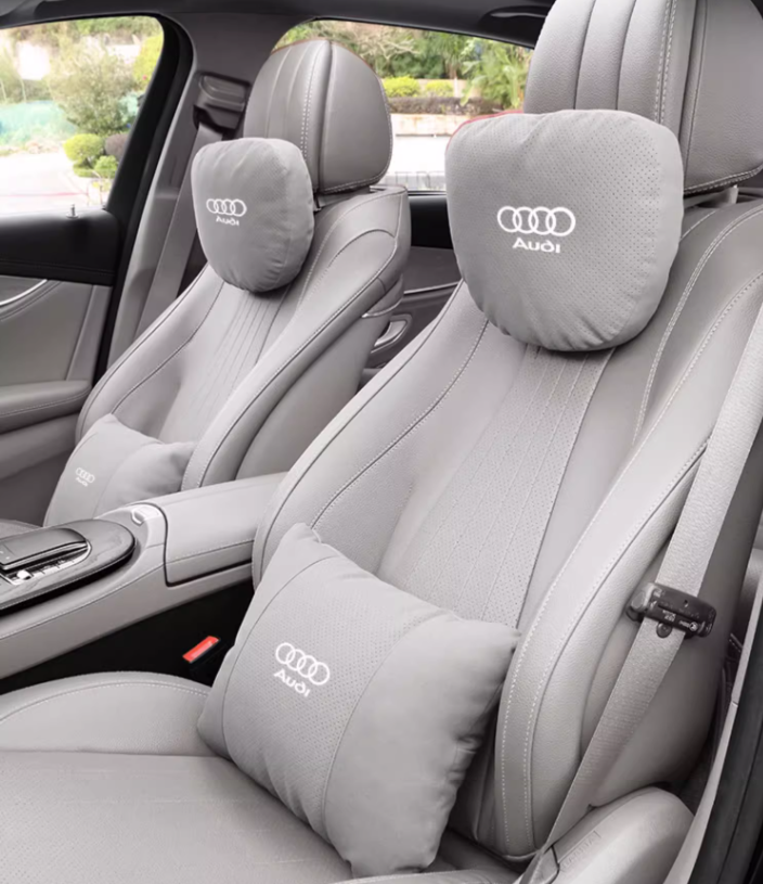 Special Automobile Deer Velvet Leather Car Pillow Lumbar Cushion