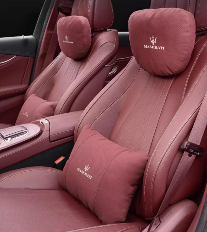 Special Automobile Deer Velvet Leather Car Pillow Lumbar Cushion