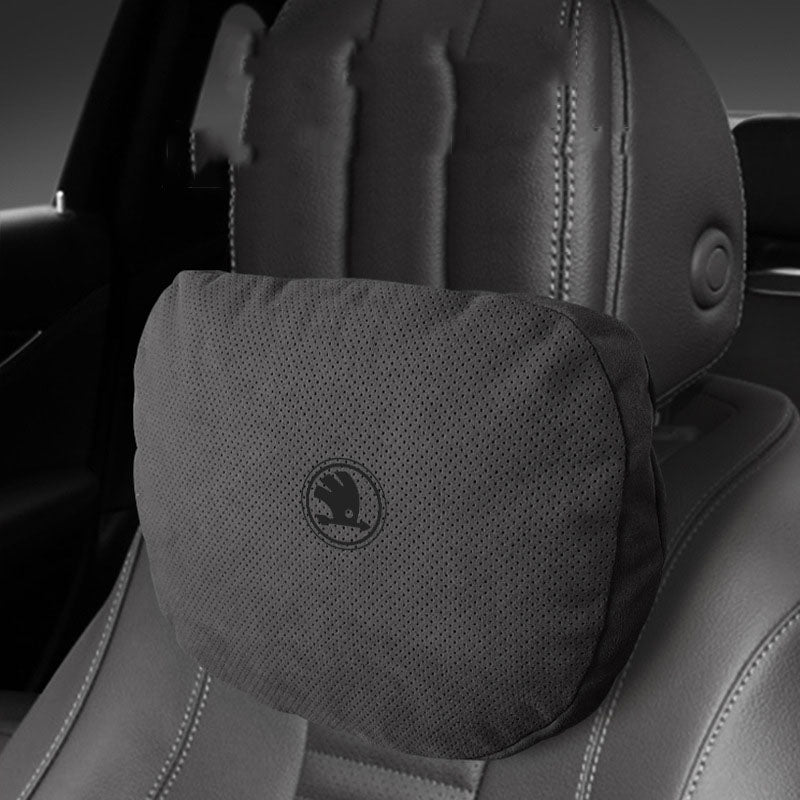 Special Automobile Deer Velvet Leather Car Pillow Lumbar Cushion