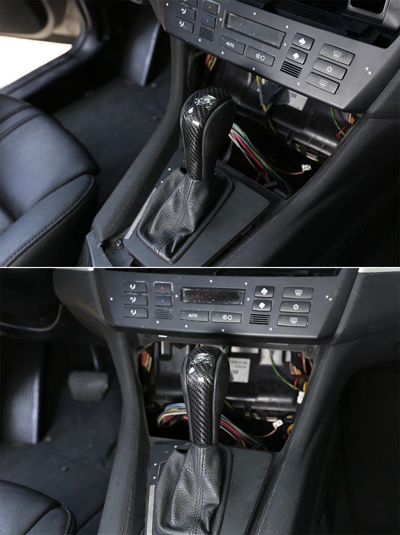 Carbon fiber BMW gear handle modification