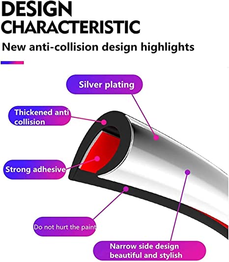Door Glossy Electroplating Anti-Collision Strip Decoration