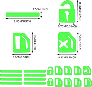 Car Function Key Switch Button Luminous Car Sticker