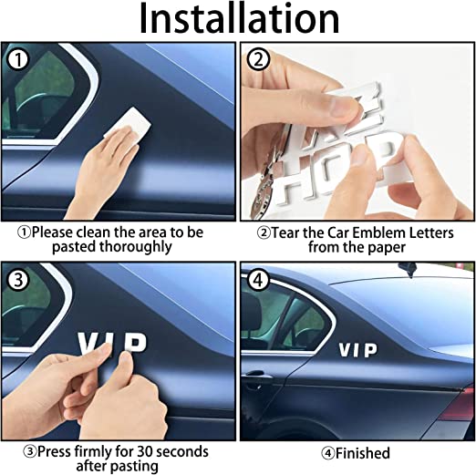DIY Alphabet Metal Car Sticker