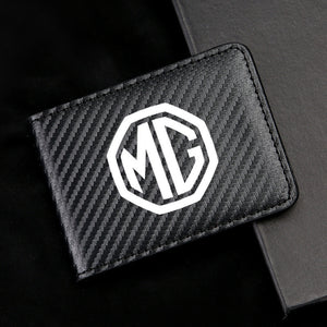 Carbon Fiber Leather Driver's License Card Holder