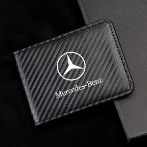 Carbon Fiber Leather Driver's License Card Holder