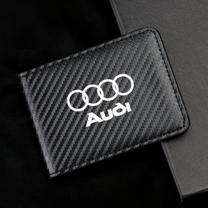 Carbon Fiber Leather Driver's License Card Holder