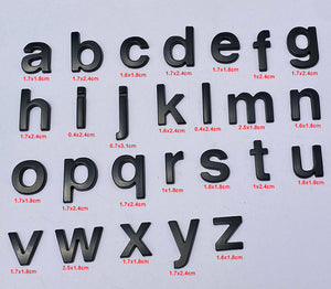 DIY Alphabet Metal Car Sticker