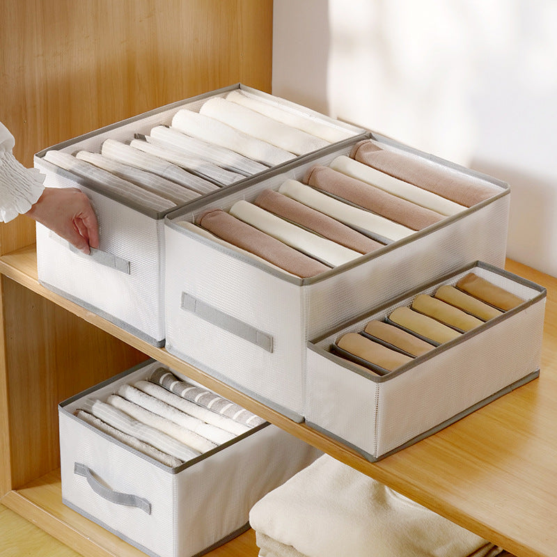 Pants Wardrobe Storage Clothes Layered Partition Finishing Box