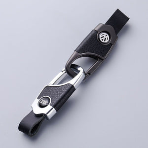 Car Logo Keychain Real Cowhide