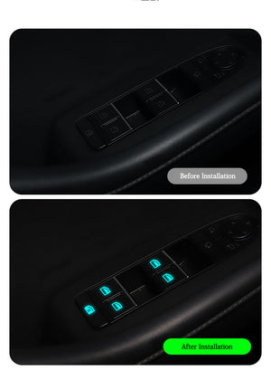Car Function Key Switch Button Luminous Car Sticker