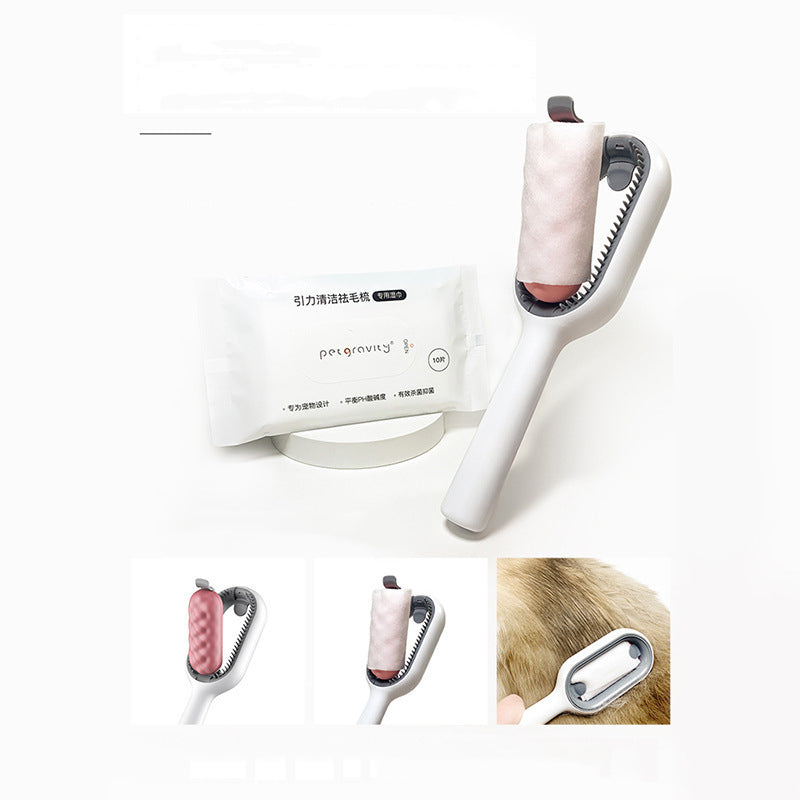 Pet Cleaning Hair Comb Cat Disposable Wipes Comb
