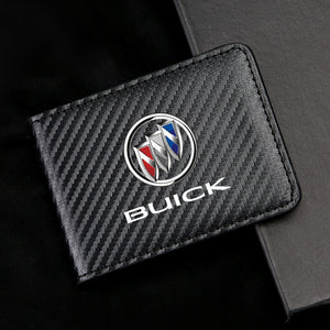 Carbon Fiber Leather Driver's License Card Holder