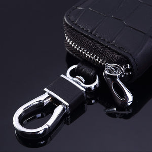 High-Grade Leather Car Key Case With Universal Crocodile Pattern