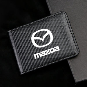 Carbon Fiber Leather Driver's License Card Holder