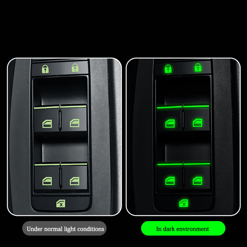 Car Function Key Switch Button Luminous Car Sticker