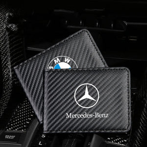 Carbon Fiber Leather Driver's License Card Holder