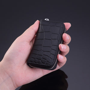 High-Grade Leather Car Key Case With Universal Crocodile Pattern