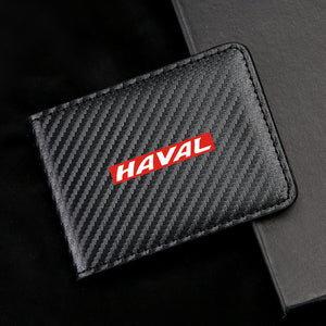 Carbon Fiber Leather Driver's License Card Holder