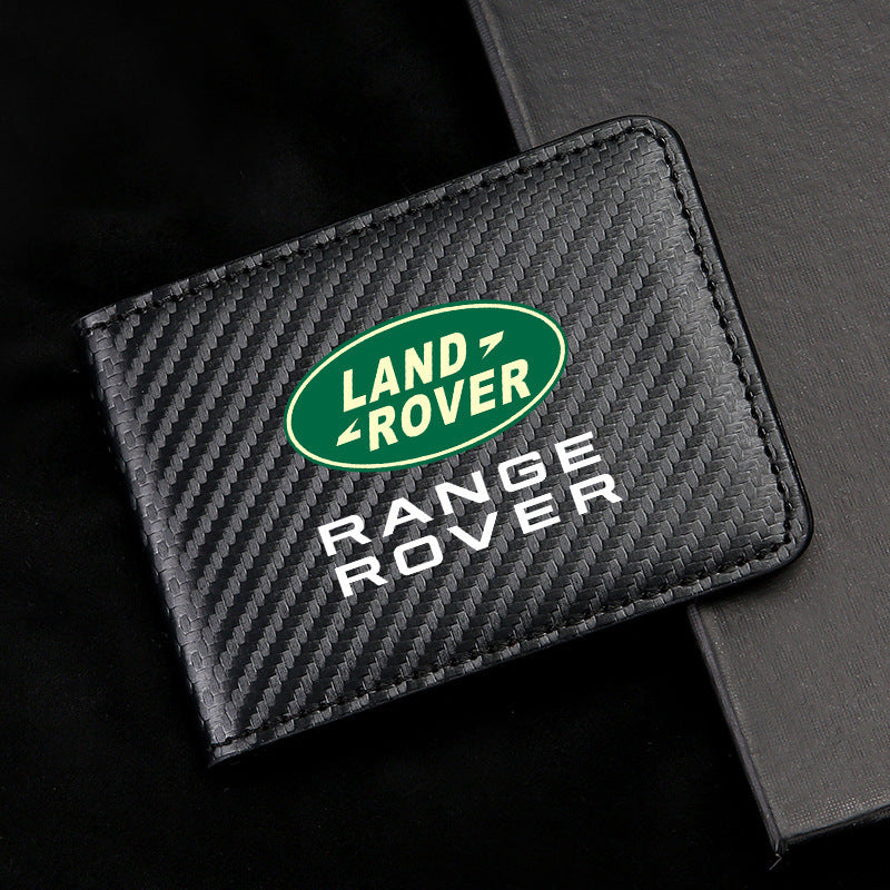 Carbon Fiber Leather Driver's License Card Holder