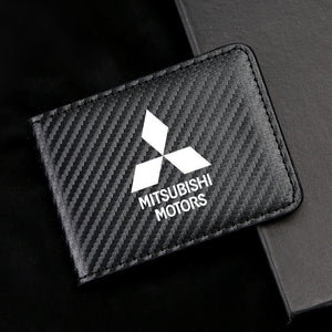 Carbon Fiber Leather Driver's License Card Holder