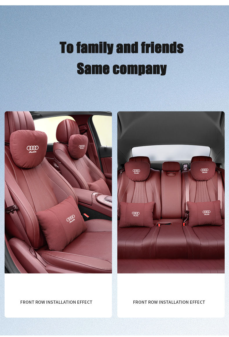 Special Automobile Deer Velvet Leather Car Pillow Lumbar Cushion