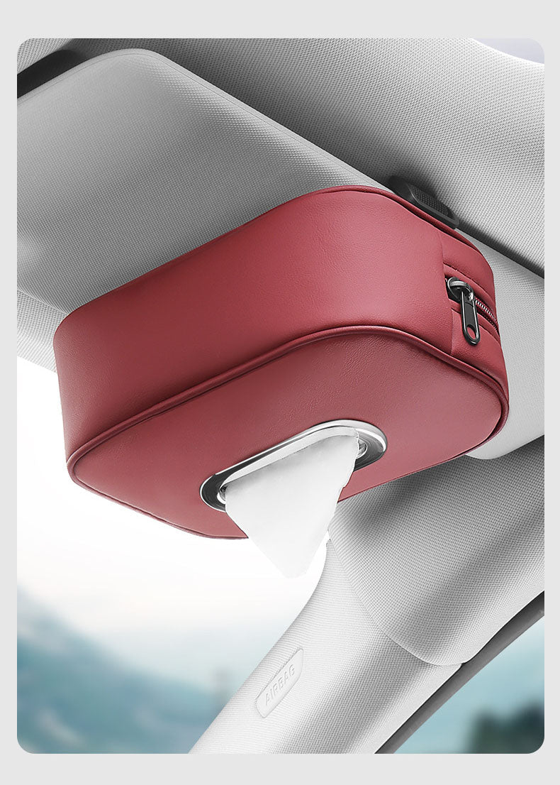 Car Tissue Box Armrest Box Tissue Hanging Type For Car Use