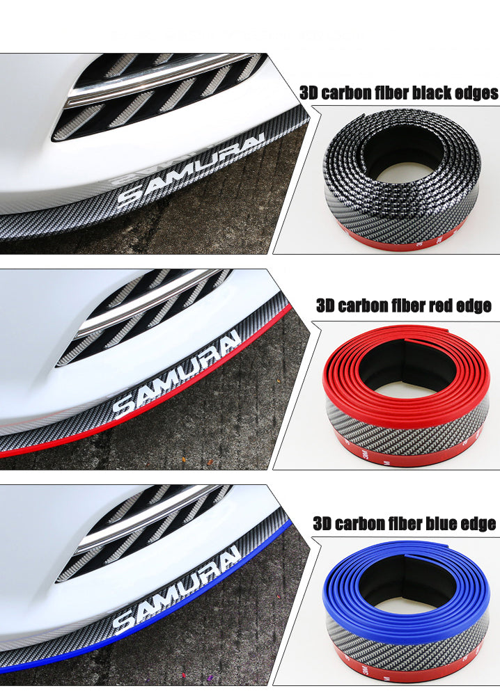 Car front lip anti-collision rubber strip