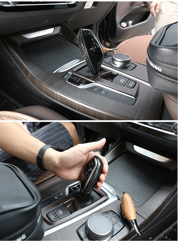 Carbon fiber BMW gear handle modification