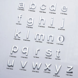 DIY Alphabet Metal Car Sticker