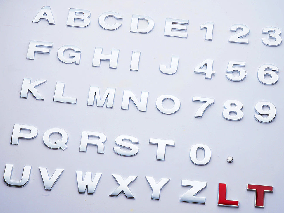 DIY Alphabet Metal Car Sticker