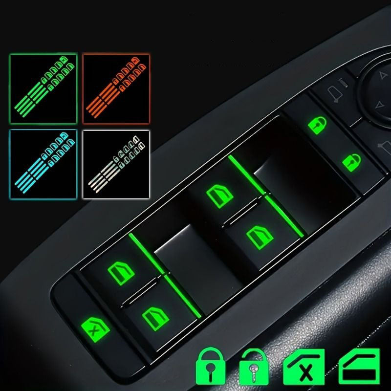 Car Function Key Switch Button Luminous Car Sticker