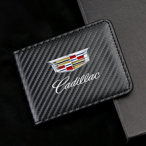 Carbon Fiber Leather Driver's License Card Holder