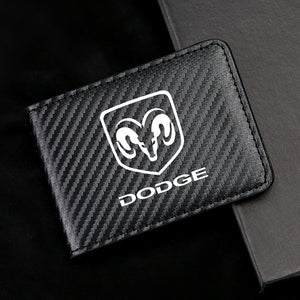 Carbon Fiber Leather Driver's License Card Holder