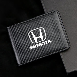Carbon Fiber Leather Driver's License Card Holder