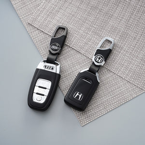 Car Logo Keychain Real Cowhide