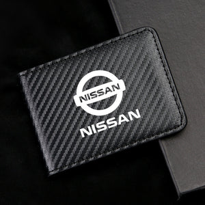 Carbon Fiber Leather Driver's License Card Holder