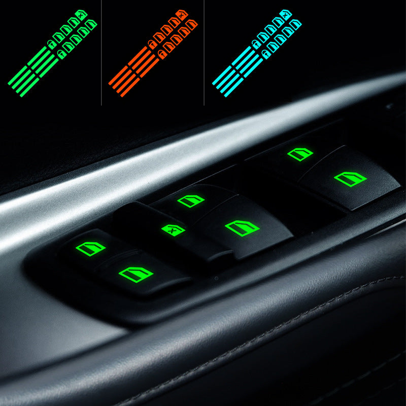 Car Function Key Switch Button Luminous Car Sticker