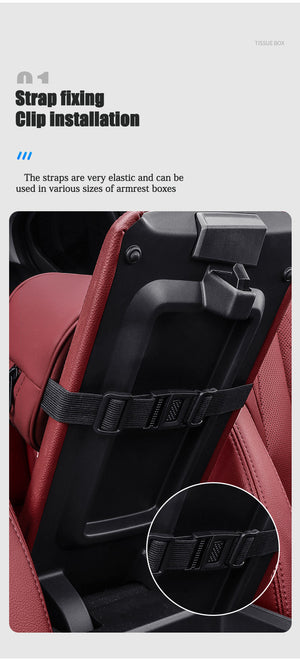 Car Tissue Box Armrest Box Tissue Hanging Type For Car Use