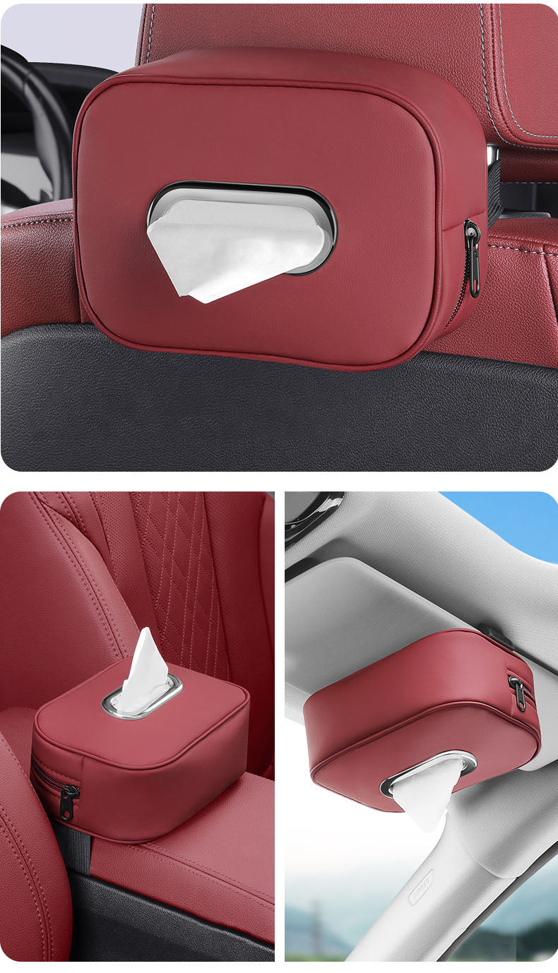 Car Tissue Box Armrest Box Tissue Hanging Type For Car Use