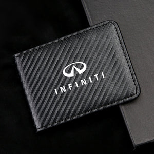 Carbon Fiber Leather Driver's License Card Holder
