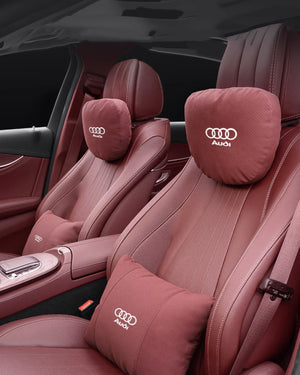 Special Automobile Deer Velvet Leather Car Pillow Lumbar Cushion