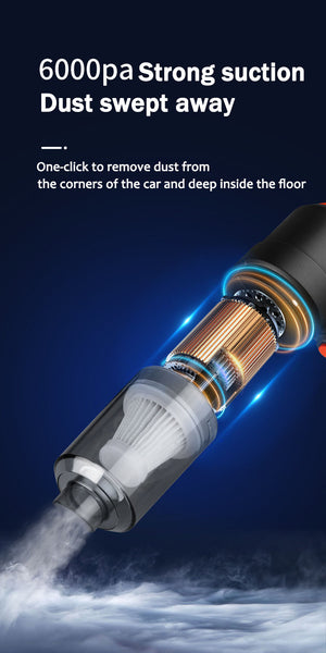 High Power Car Cordless Vacuum Cleaner Blower Suction And Blowing