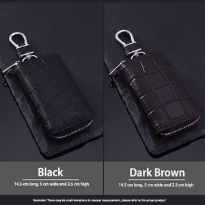 High-Grade Leather Car Key Case With Universal Crocodile Pattern