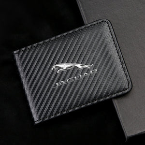 Carbon Fiber Leather Driver's License Card Holder