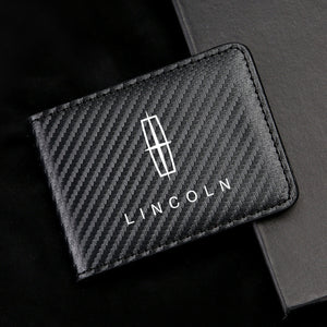 Carbon Fiber Leather Driver's License Card Holder