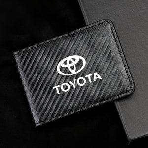 Carbon Fiber Leather Driver's License Card Holder