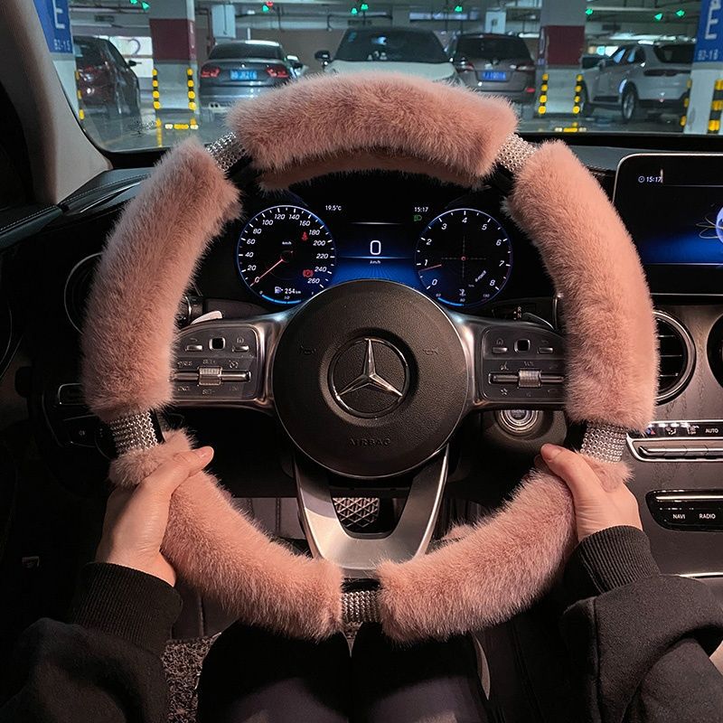 Winter Plush Car Steering Wheel Cover